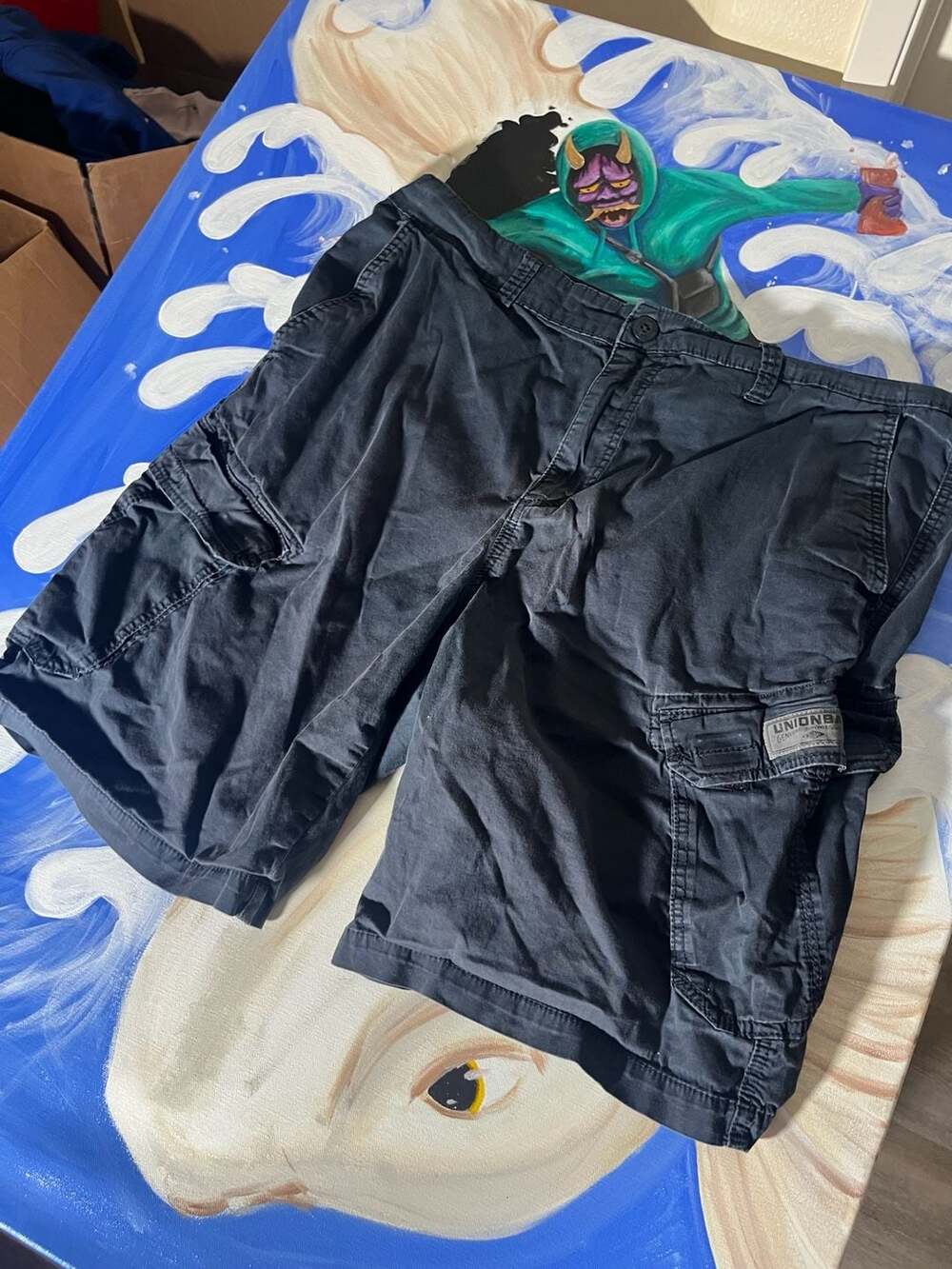 UNIONBAY Men's Size 40 Black Cargo Shorts